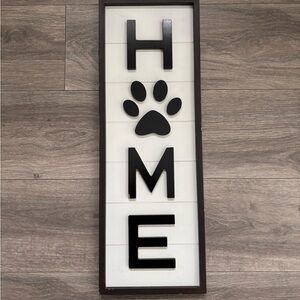 Black and White HOME Wall Sign